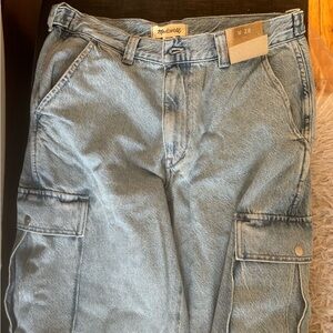 Madewell low slung cargo jeans, BRAND NEW w tags, size 28